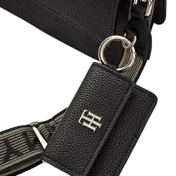 Pochette femme Tommy Jeans Soft effet grain fin Noir - ZESHOES Pochette femme Tommy Jeans Soft effet grain fin Noir - ZESHOES