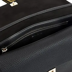 Pochette femme Tommy Jeans Soft effet grain fin Noir - ZESHOES Pochette femme Tommy Jeans Soft effet grain fin Noir - ZESHOES