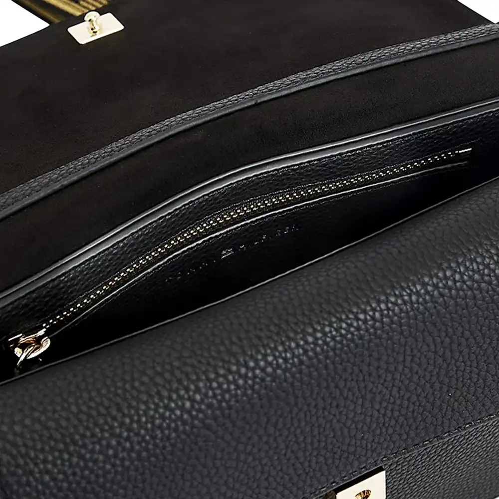 Pochette femme Tommy Jeans Soft effet grain fin Noir - ZESHOES Pochette femme Tommy Jeans Soft effet grain fin Noir - ZESHOES