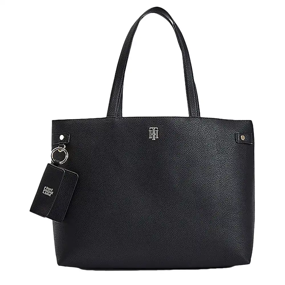 Sac a main femme Tommy Jeans Cabas à monogramme Noir - ZESHOES Sac a main femme Tommy Jeans Cabas à monogramme Noir - ZESHOES