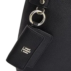 Sac a main femme Tommy Jeans Cabas à monogramme Noir - ZESHOES Sac a main femme Tommy Jeans Cabas à monogramme Noir - ZESHOES