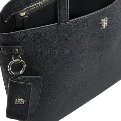 Sac a main femme Tommy Jeans Cabas à monogramme Noir - ZESHOES Sac a main femme Tommy Jeans Cabas à monogramme Noir - ZESHOES