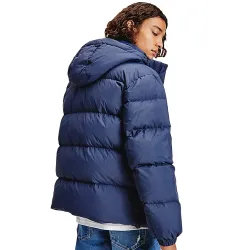 Doudoune homme Tommy Jeans Classic flag logo Bleu - ZESHOES