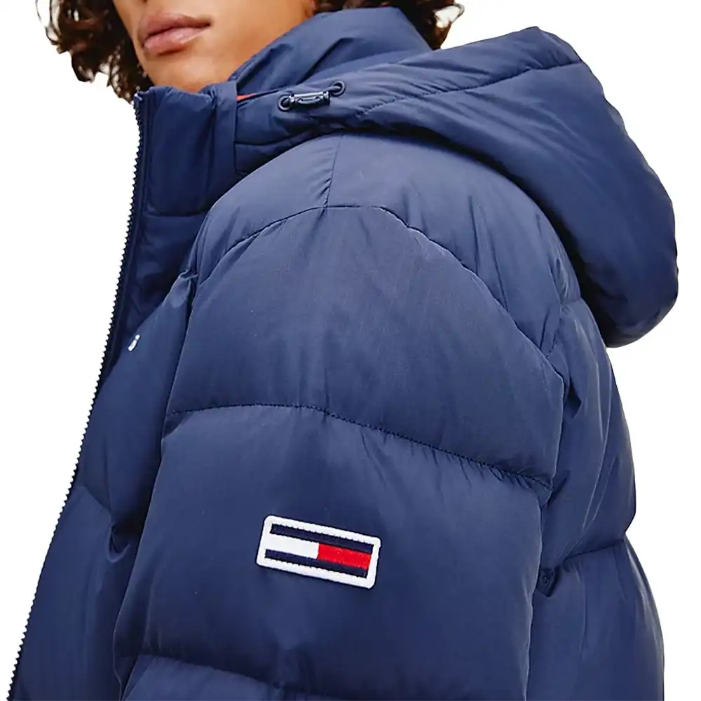 Doudoune homme Tommy Jeans Classic flag logo Bleu - ZESHOES