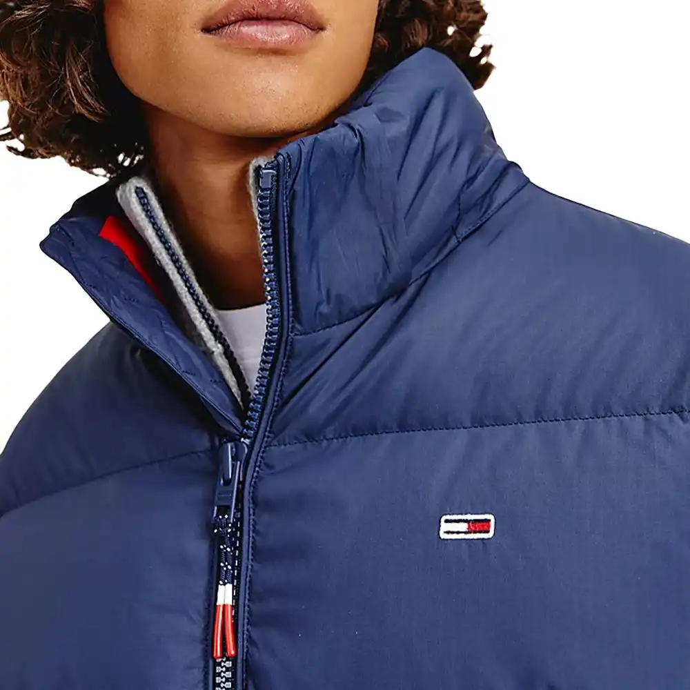 Doudoune homme Tommy Jeans Classic flag logo Bleu - ZESHOES