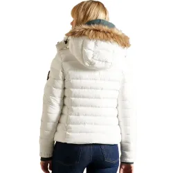 Doudoune femme Superdry Classic badge Blanc - ZESHOES Doudoune femme Superdry Classic badge Blanc - ZESHOES