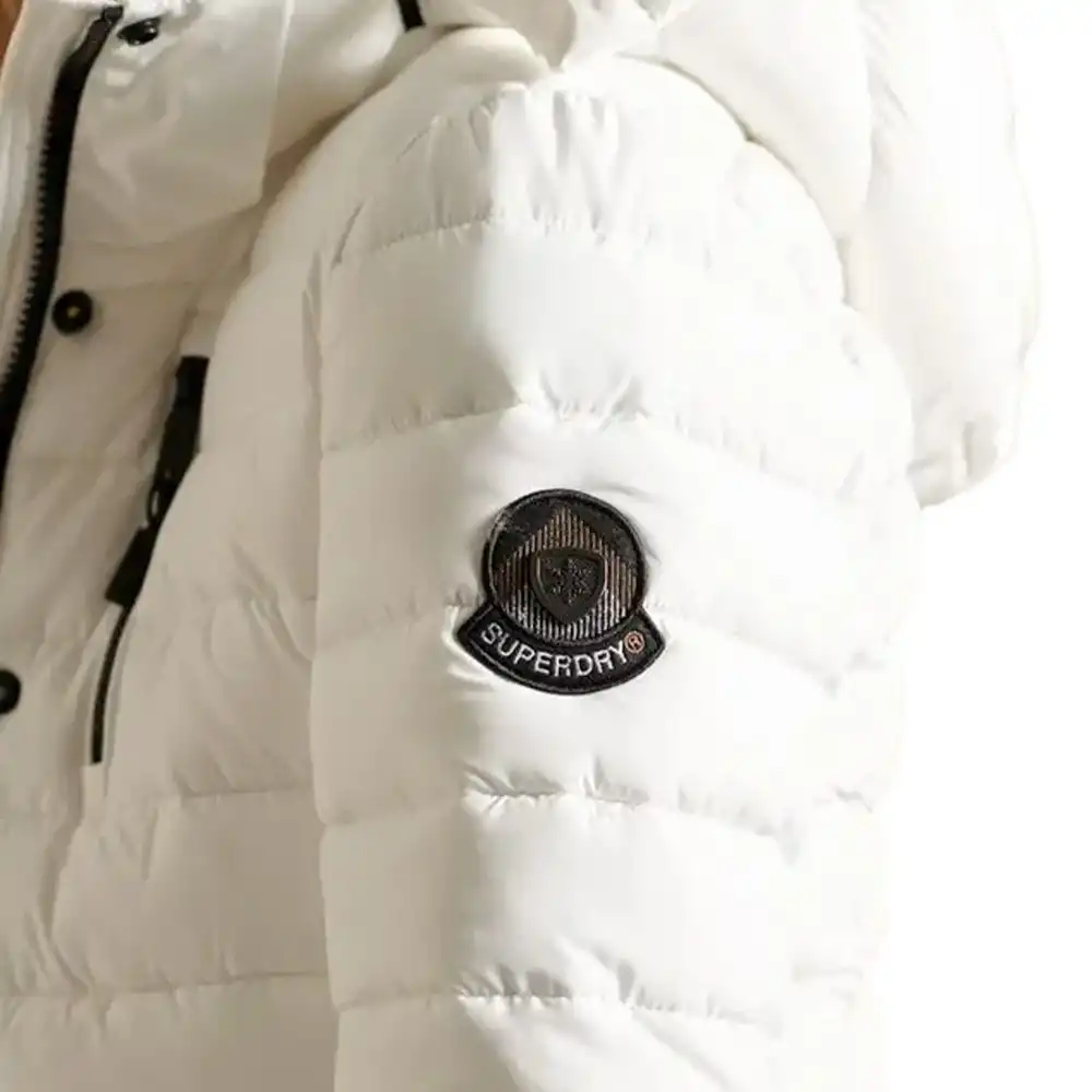 Doudoune femme Superdry Classic badge Blanc - ZESHOES Doudoune femme Superdry Classic badge Blanc - ZESHOES
