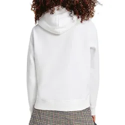 Sweat capuche femme Tommy Jeans Vintage logo Blanc - ZESHOES