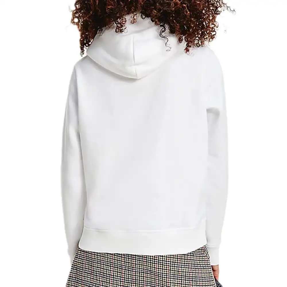 Sweat capuche femme Tommy Jeans Vintage logo Blanc - ZESHOES