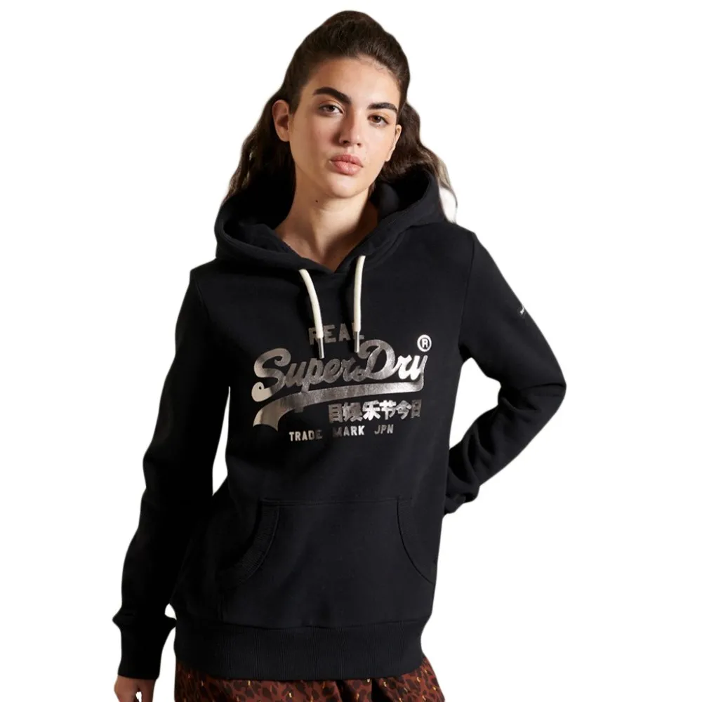 Superdry Sweat Vintage logo Femme Noir