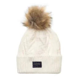 Bonnet femme Superdry Maille Torsadée Lux Blanc - ZESHOES Bonnet femme Superdry Maille Torsadée Lux Blanc - ZESHOES