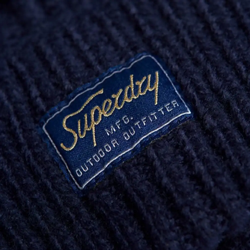 Bonnet femme Superdry Maille Torsadée Lux Bleu - ZESHOES Bonnet femme Superdry Maille Torsadée Lux Bleu - ZESHOES