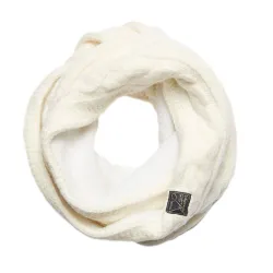 Echarpe femme foulard Superdry Snood En Maille Torsadée En Tweed Blanc - ZESHOES