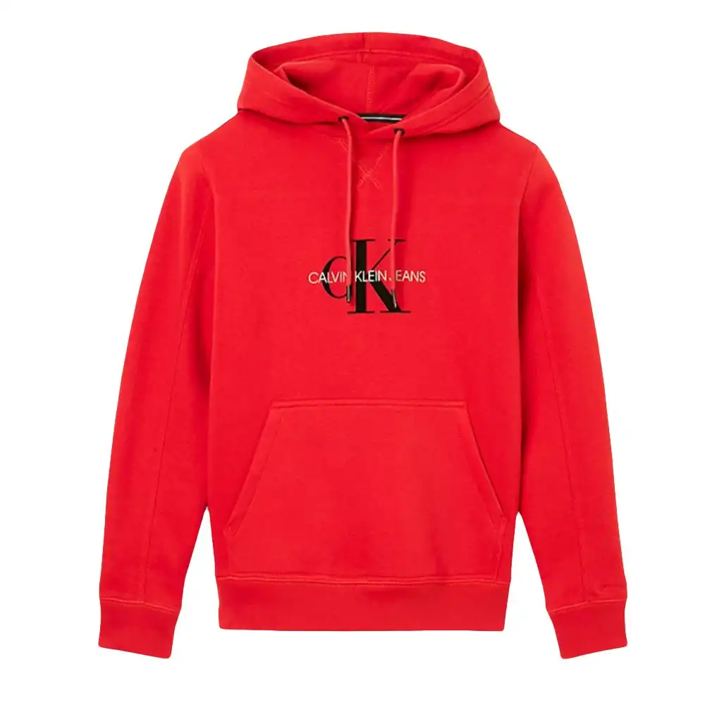 Sweat capuche homme Calvin Klein Monogramme hoodie Rouge - ZESHOES
