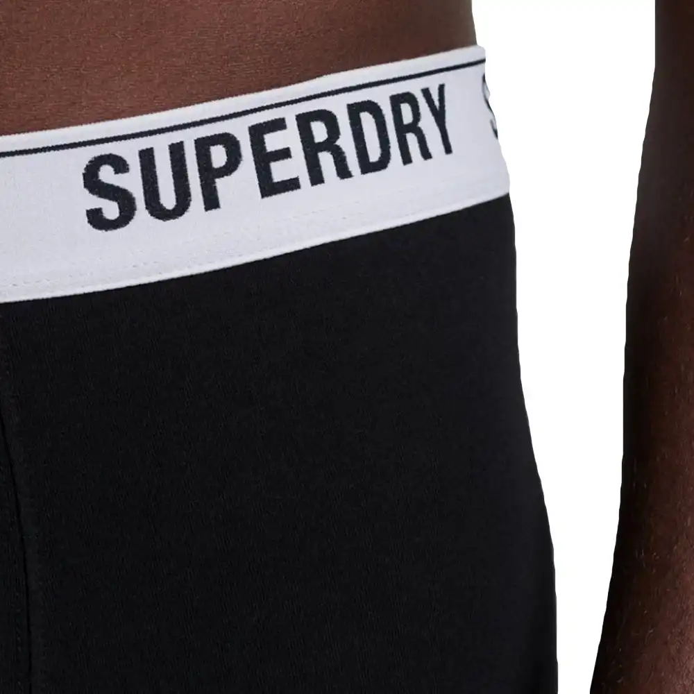 Boxer homme Superdry Pack x3 unlimited logo Noir - ZESHOES