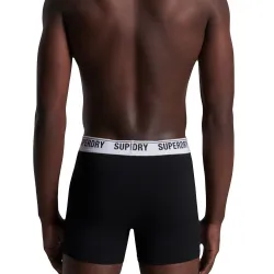 Boxer homme Superdry Pack x3 unlimited logo Noir - ZESHOES