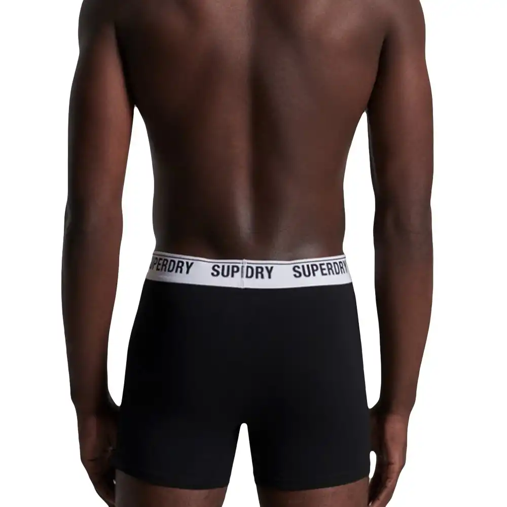 Boxer homme Superdry Pack x3 unlimited logo Noir - ZESHOES