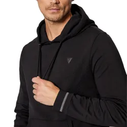Sweat capuche homme Guess Classic logo triangle Noir - ZESHOES