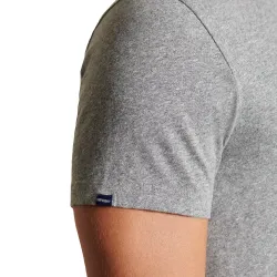 T shirt manche courte homme Superdry Logo vintage brodé Gris - ZESHOES