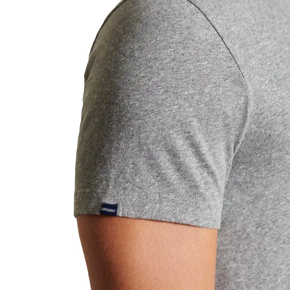 T shirt manche courte homme Superdry Logo vintage brodé Gris - ZESHOES
