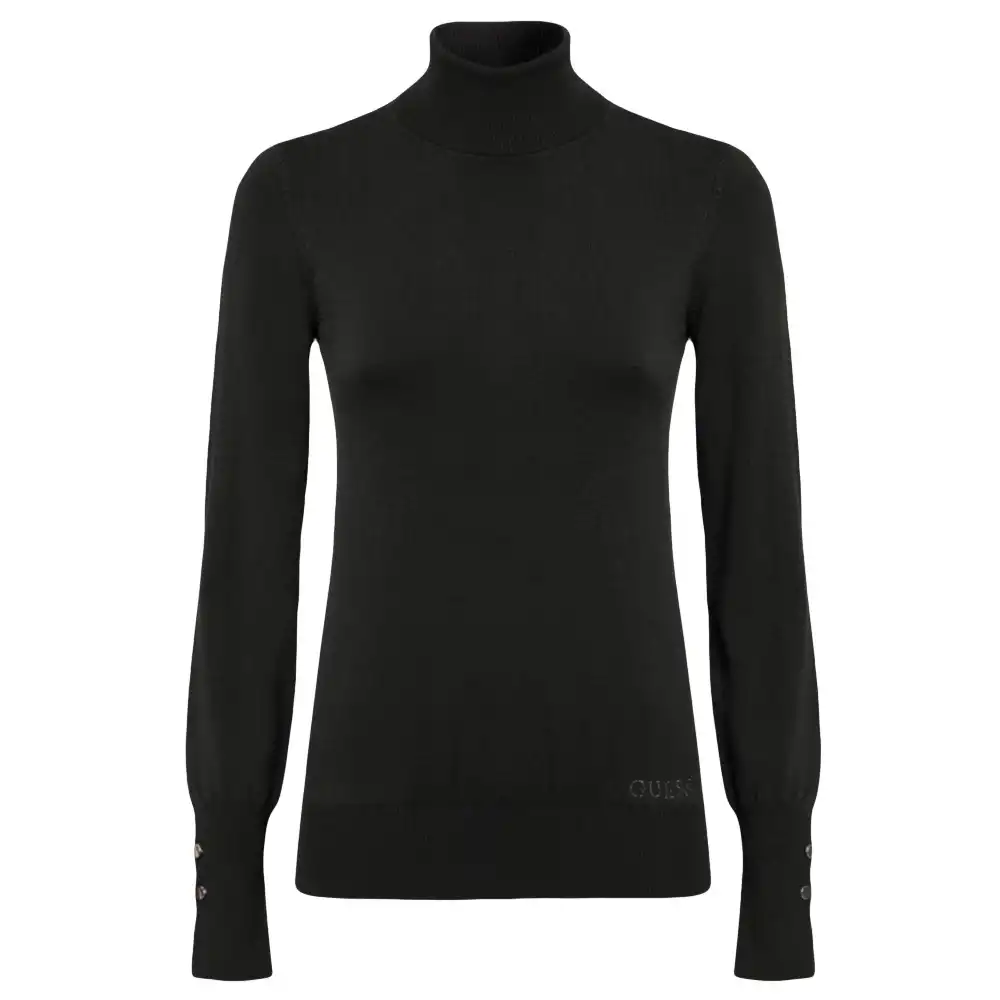 Pull femme Guess Col montant Noir - ZESHOES Pull femme Guess Col montant Noir - ZESHOES