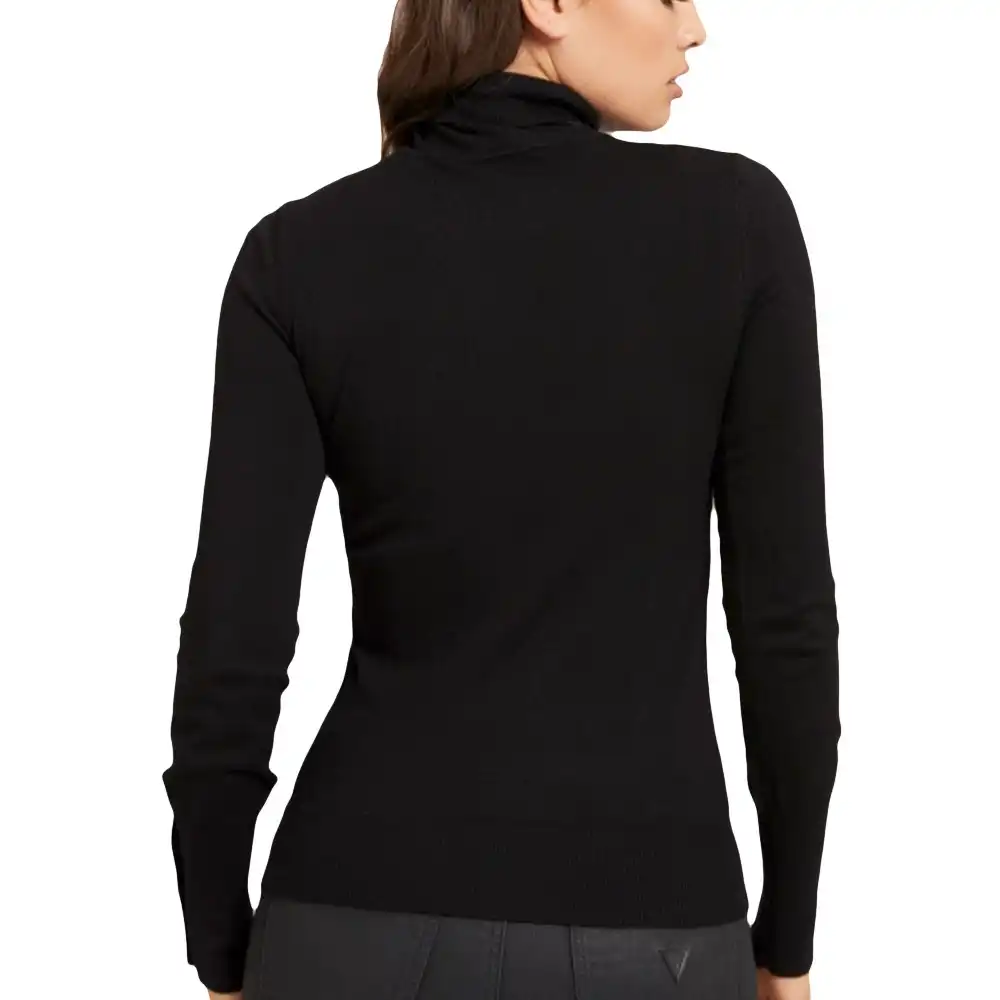 Pull femme Guess Col montant Noir - ZESHOES Pull femme Guess Col montant Noir - ZESHOES