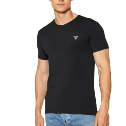 T shirt manche courte homme Guess Pack x2 classic logo triangle Noir - ZESHOES
