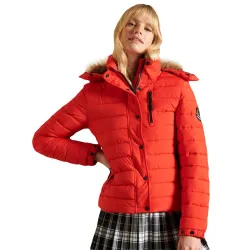Doudoune femme Superdry Fuji original & vintage Rouge - ZESHOES Doudoune femme Superdry Fuji original & vintage Rouge - ZESHOES