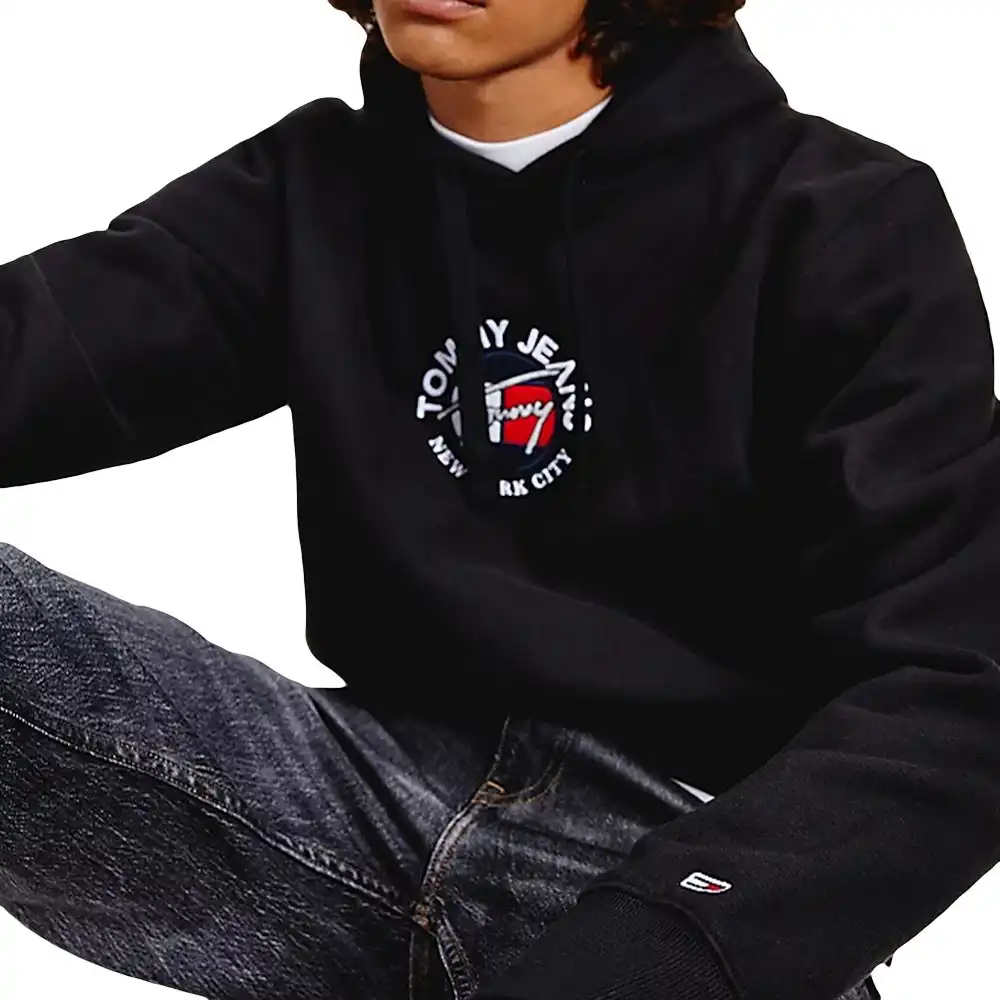 Sweat shirt homme Tommy Jeans Logo signature Noir - ZESHOES