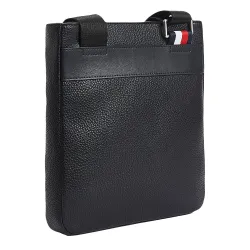 Sac a bandouliere homme Tommy Jeans Downtown effet grain fin Noir - ZESHOES Sac a bandouliere homme Tommy Jeans Downtown effet grain fin Noir - ZESHOES