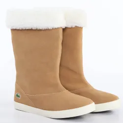 Bottine femme Lacoste Polaire camel Camel - ZESHOES