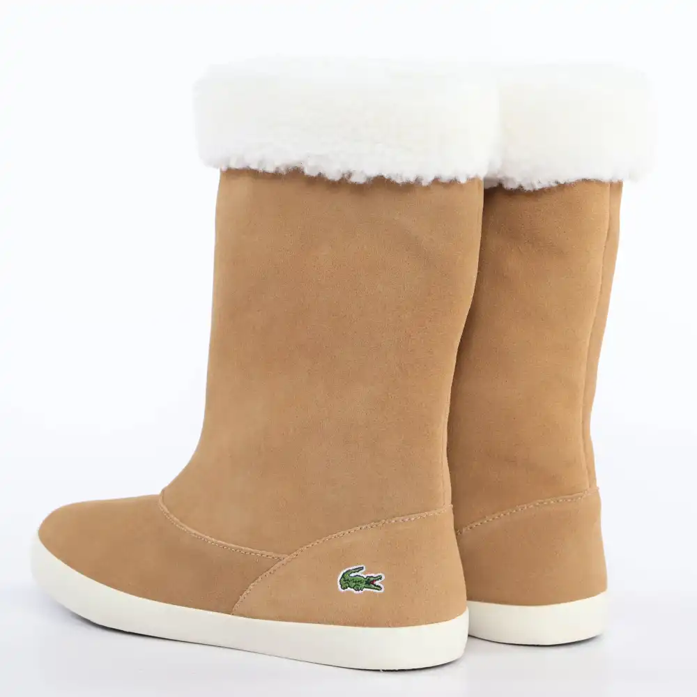 Bottine femme Lacoste Polaire camel Camel - ZESHOES Bottine femme Lacoste Polaire camel Camel - ZESHOES