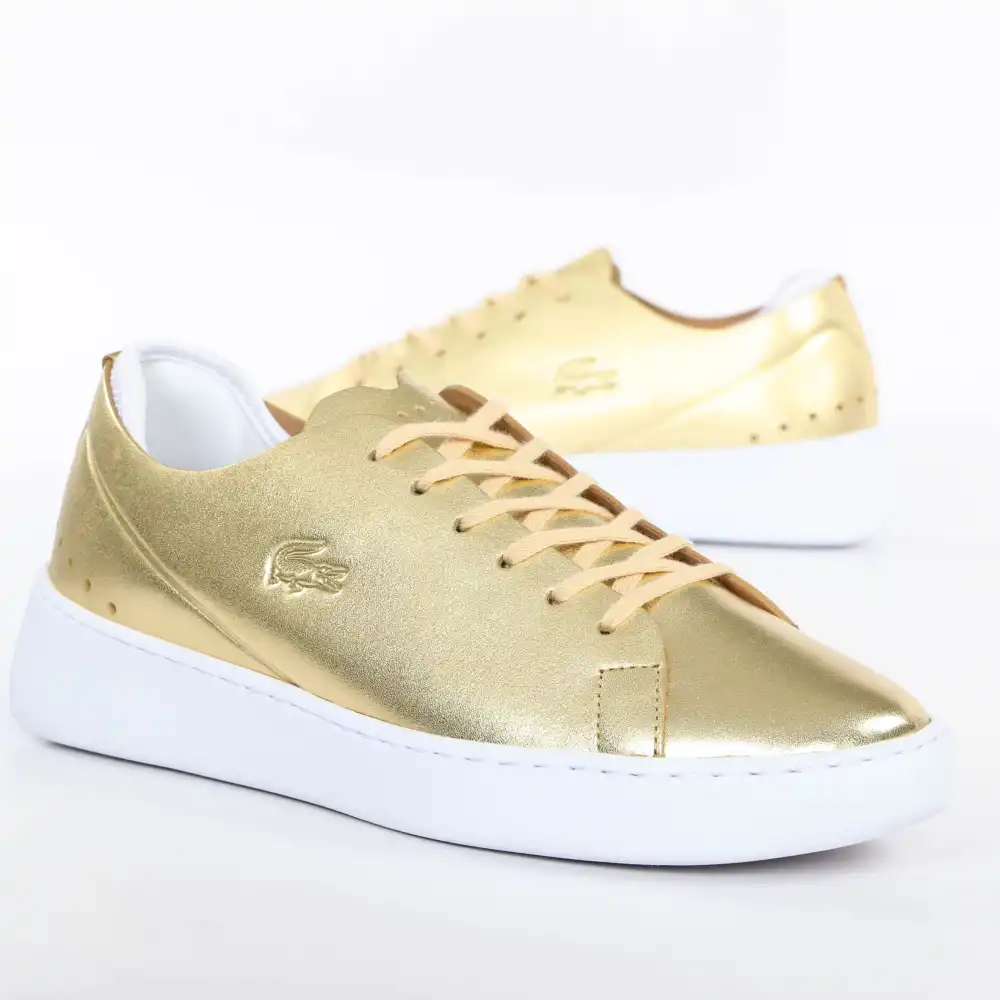 Basket de ville basse femme Lacoste Eyyla 317 Or - ZESHOES Basket de ville basse femme Lacoste Eyyla 317 Or - ZESHOES