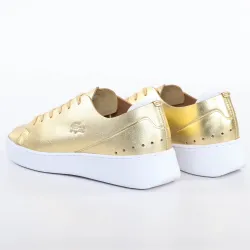 Basket de ville basse femme Lacoste Eyyla 317 Or - ZESHOES Basket de ville basse femme Lacoste Eyyla 317 Or - ZESHOES