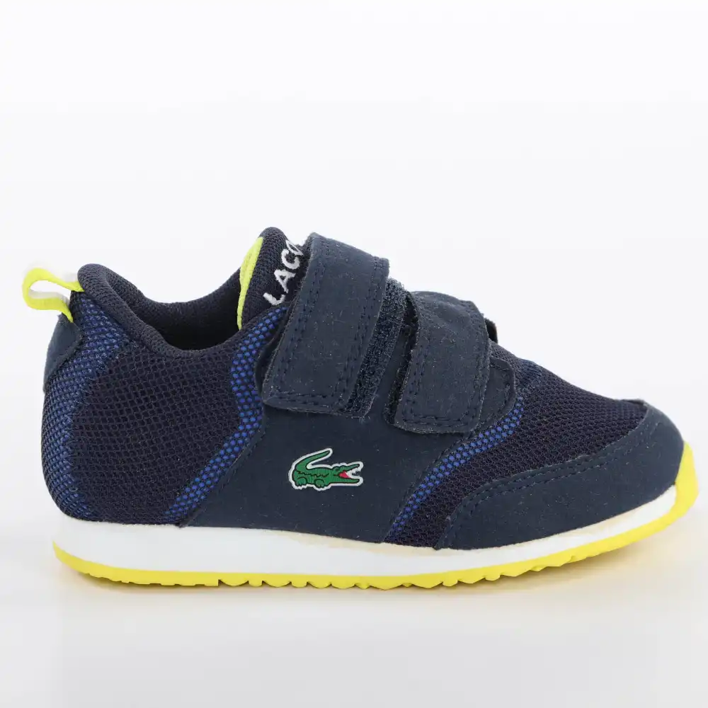 Basket basse garcon Lacoste Light 117 Bleu - ZESHOES Basket basse garcon Lacoste Light 117 Bleu - ZESHOES