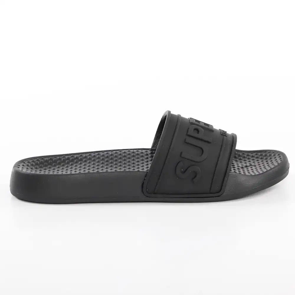Claquette femme Superdry Edit chunky slide Noir - ZESHOES Claquette femme Superdry Edit chunky slide Noir - ZESHOES