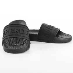 Claquette femme Superdry Edit chunky slide Noir - ZESHOES Claquette femme Superdry Edit chunky slide Noir - ZESHOES