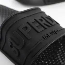 Claquette femme Superdry Edit chunky slide Noir - ZESHOES Claquette femme Superdry Edit chunky slide Noir - ZESHOES