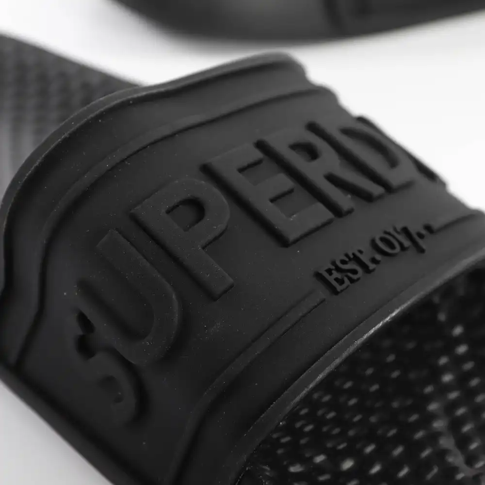 Claquette femme Superdry Edit chunky slide Noir - ZESHOES Claquette femme Superdry Edit chunky slide Noir - ZESHOES