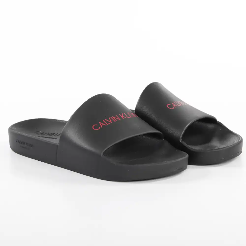 Claquette homme Calvin Klein Slide Noir - ZESHOES