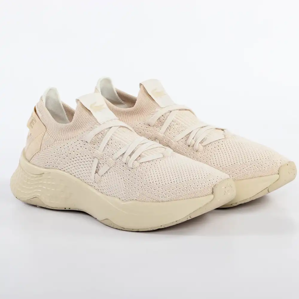 Basket basse homme Lacoste Court-drive knit Beige - ZESHOES