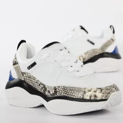 Basket de ville basse femme Guess Python Blanc - ZESHOES