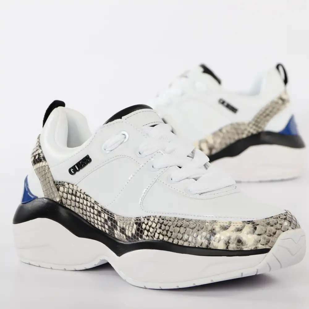 Basket de ville basse femme Guess Python Blanc - ZESHOES