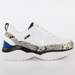 Basket de ville basse femme Guess Python Blanc - ZESHOES