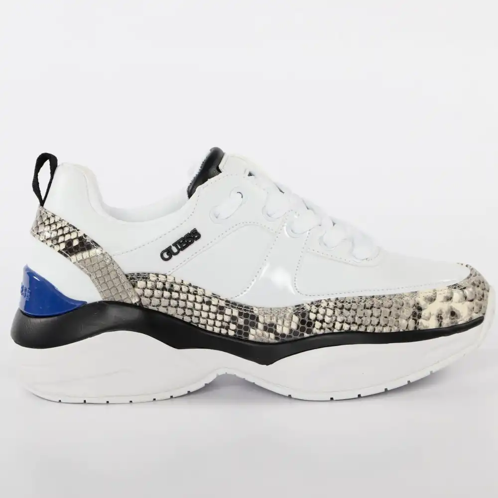 Basket de ville basse femme Guess Python Blanc - ZESHOES