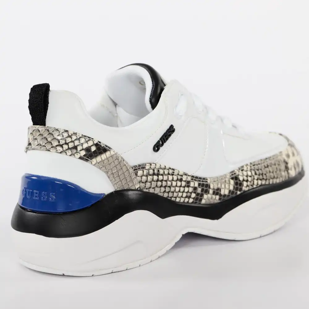 Basket de ville basse femme Guess Python Blanc - ZESHOES