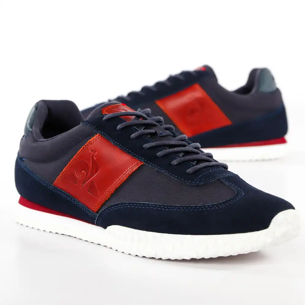 Basket basse homme Le Coq Sportif Veloce workwear Bleu - ZESHOES Basket basse homme Le Coq Sportif Veloce workwear Bleu - ZESHOES