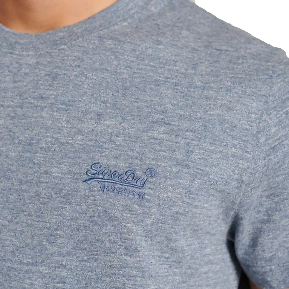 T shirt manche courte homme Superdry Logo brodé vintage Gris - ZESHOES