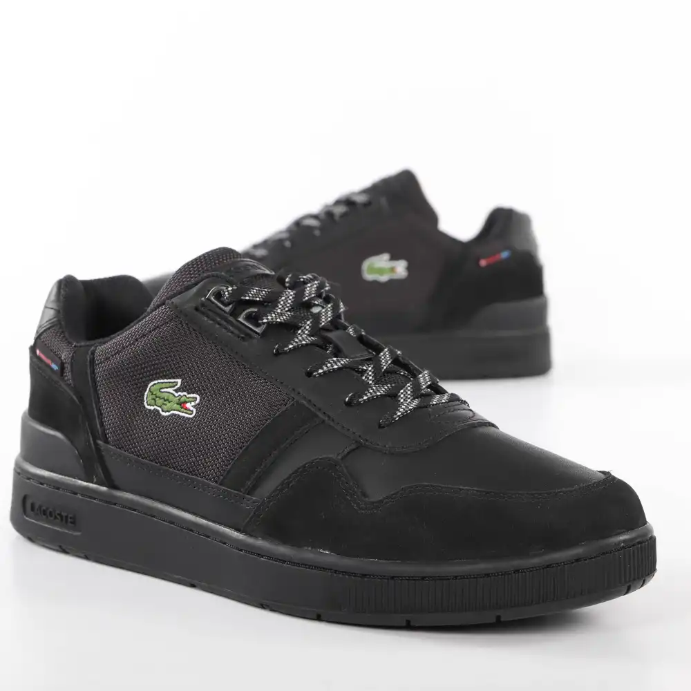 Basket basse homme Lacoste T-CLIP 0321 Noir - ZESHOES Basket basse homme Lacoste T-CLIP 0321 Noir - ZESHOES