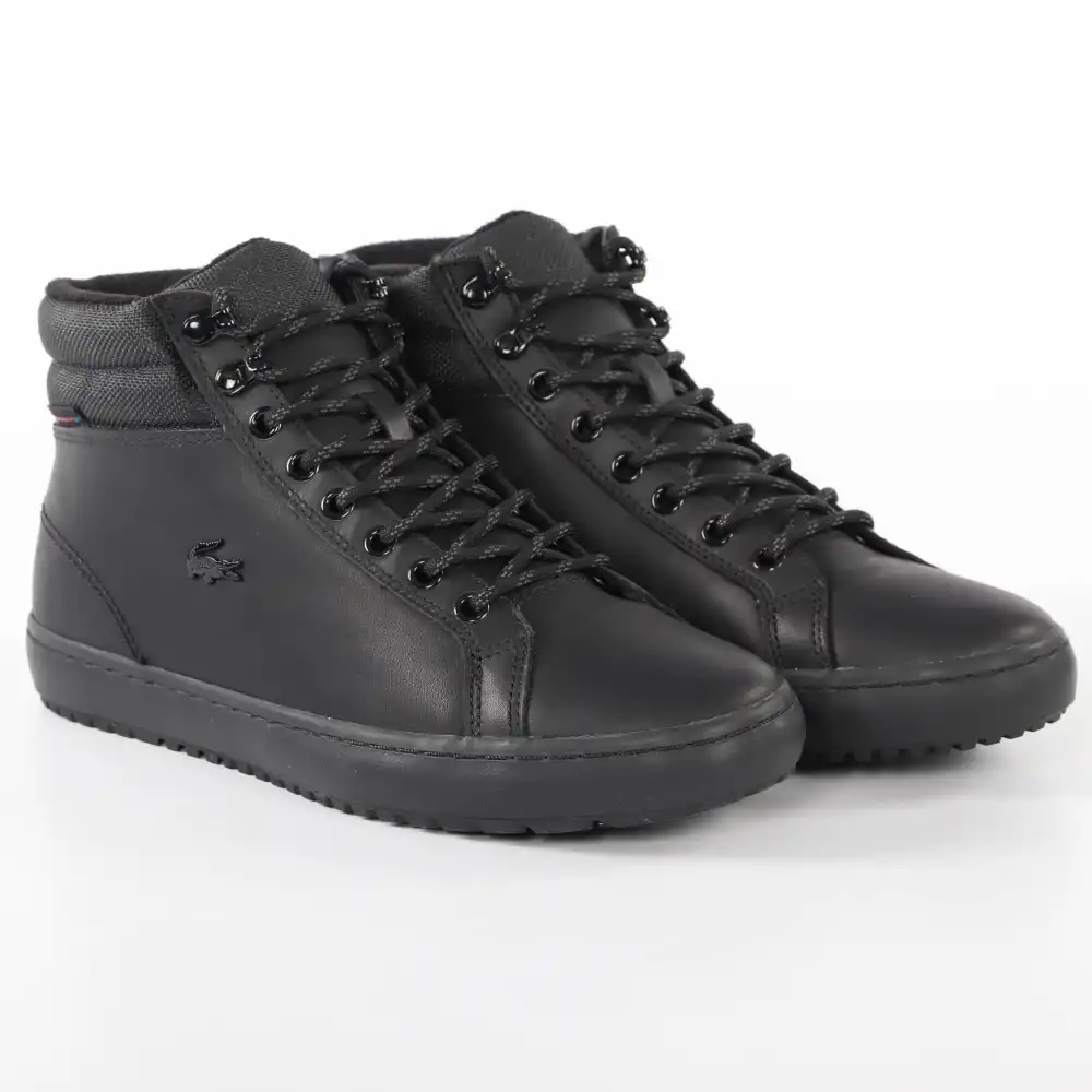 Basket montante homme Lacoste Straightset Noir - ZESHOES